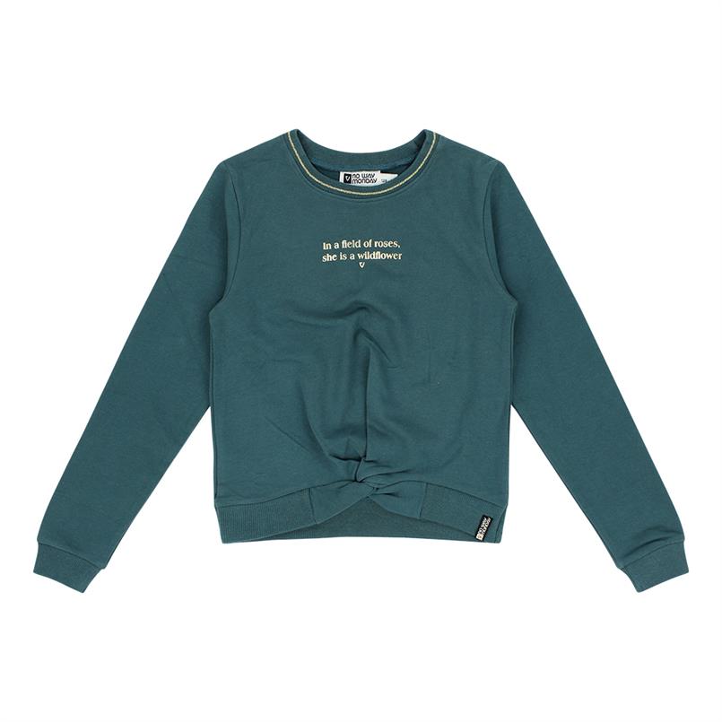 T-shirt met lange mouwen met tekst en detail