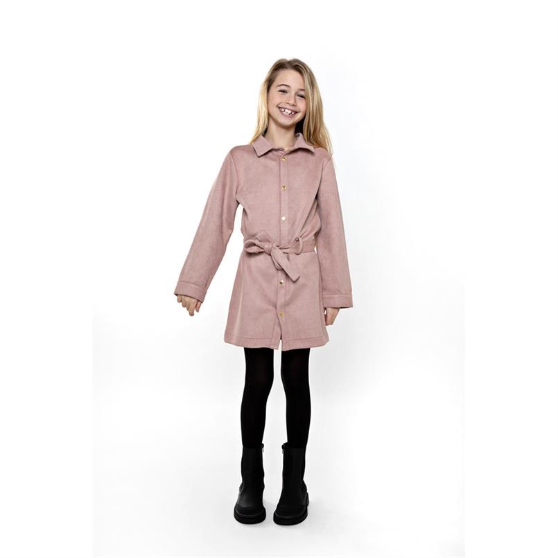Jurk met knopen en bijhorende riem