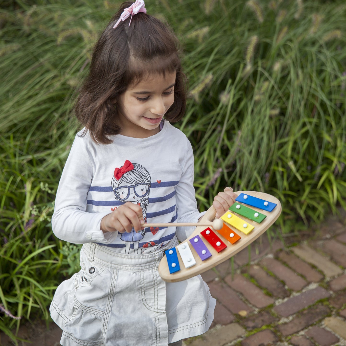 Metallofoon met muziekboek - 8-toons