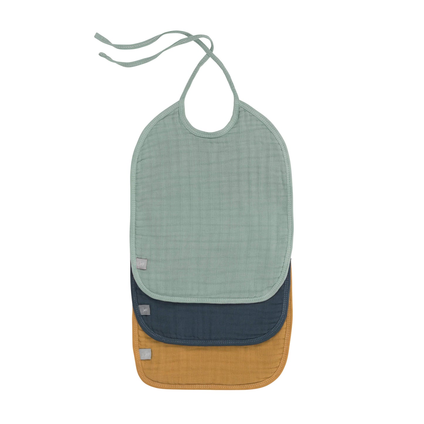 Slabbetjes - Green/navy/mustard - 3pcs