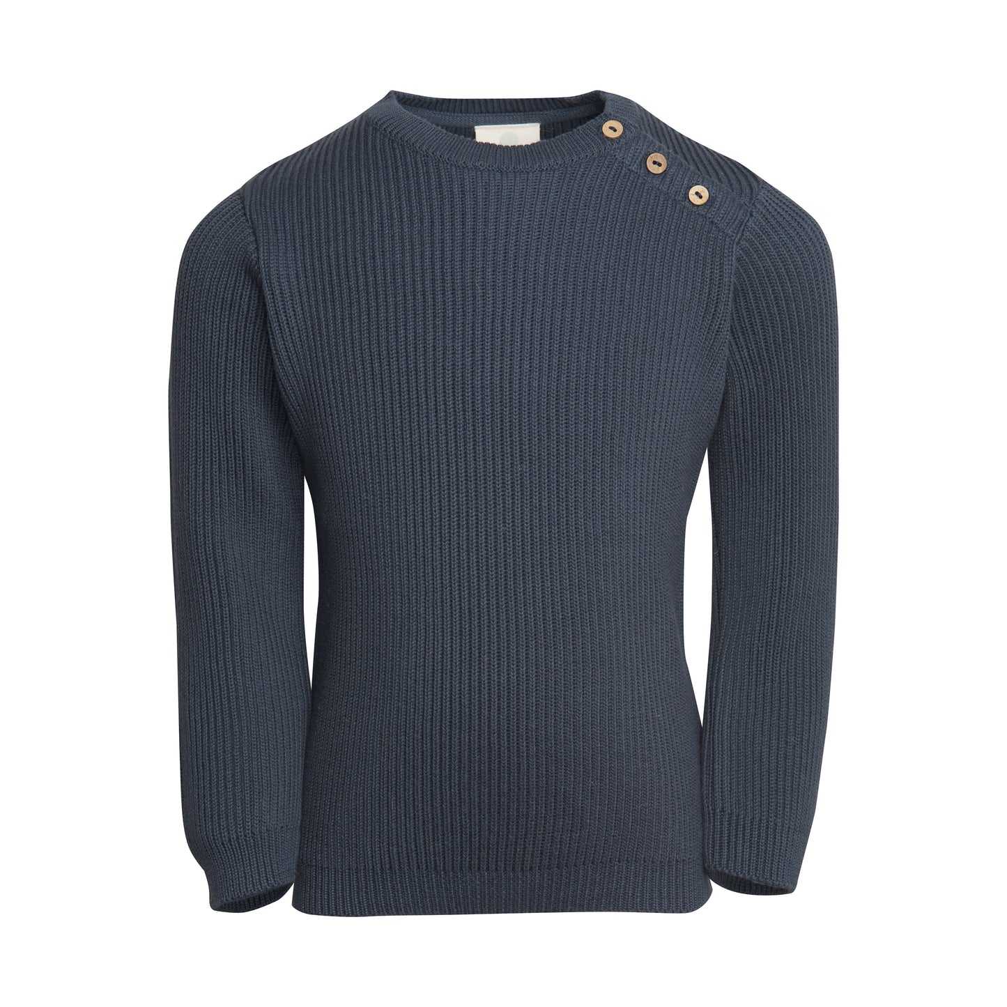 Gebreide trui met knoopjes