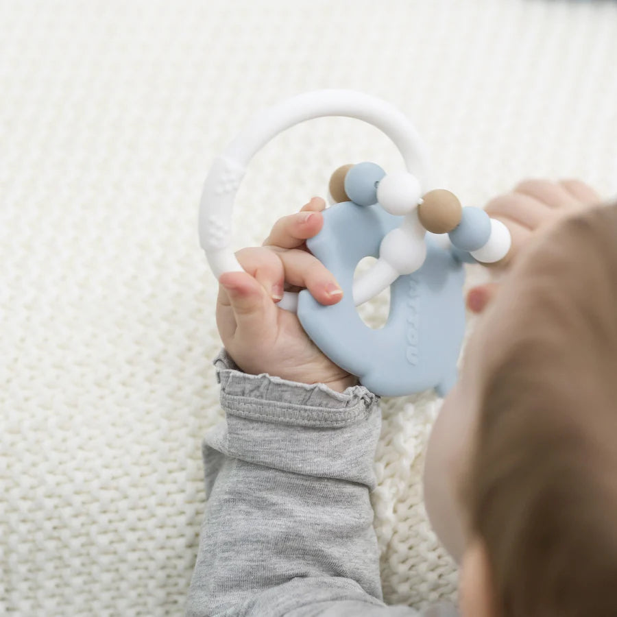 Bijtring beer met bollen - Nattou - Silicone