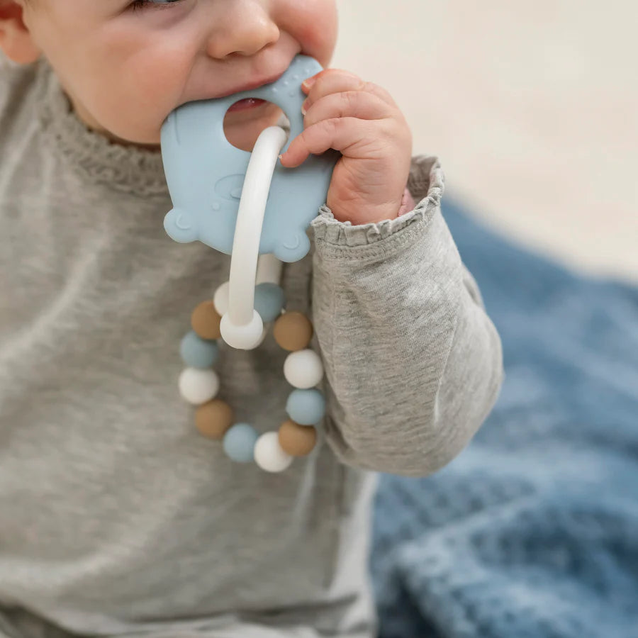 Bijtring beer met bollen - Nattou - Silicone