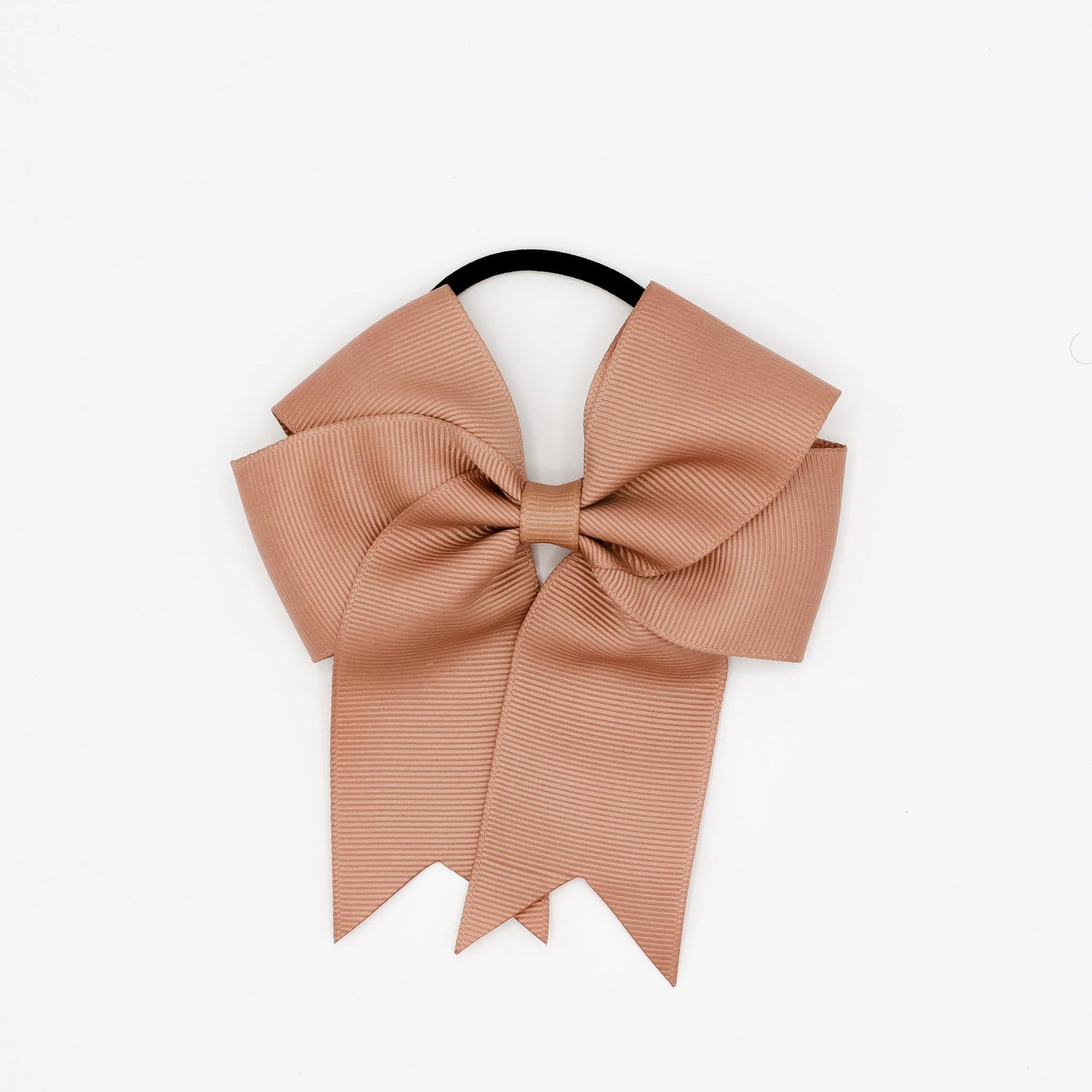 Klassiek groot elastiek strik - Pecan