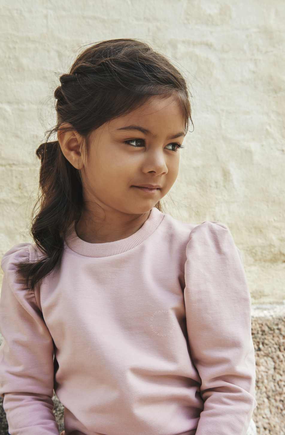 Trui met lange pof mouwen