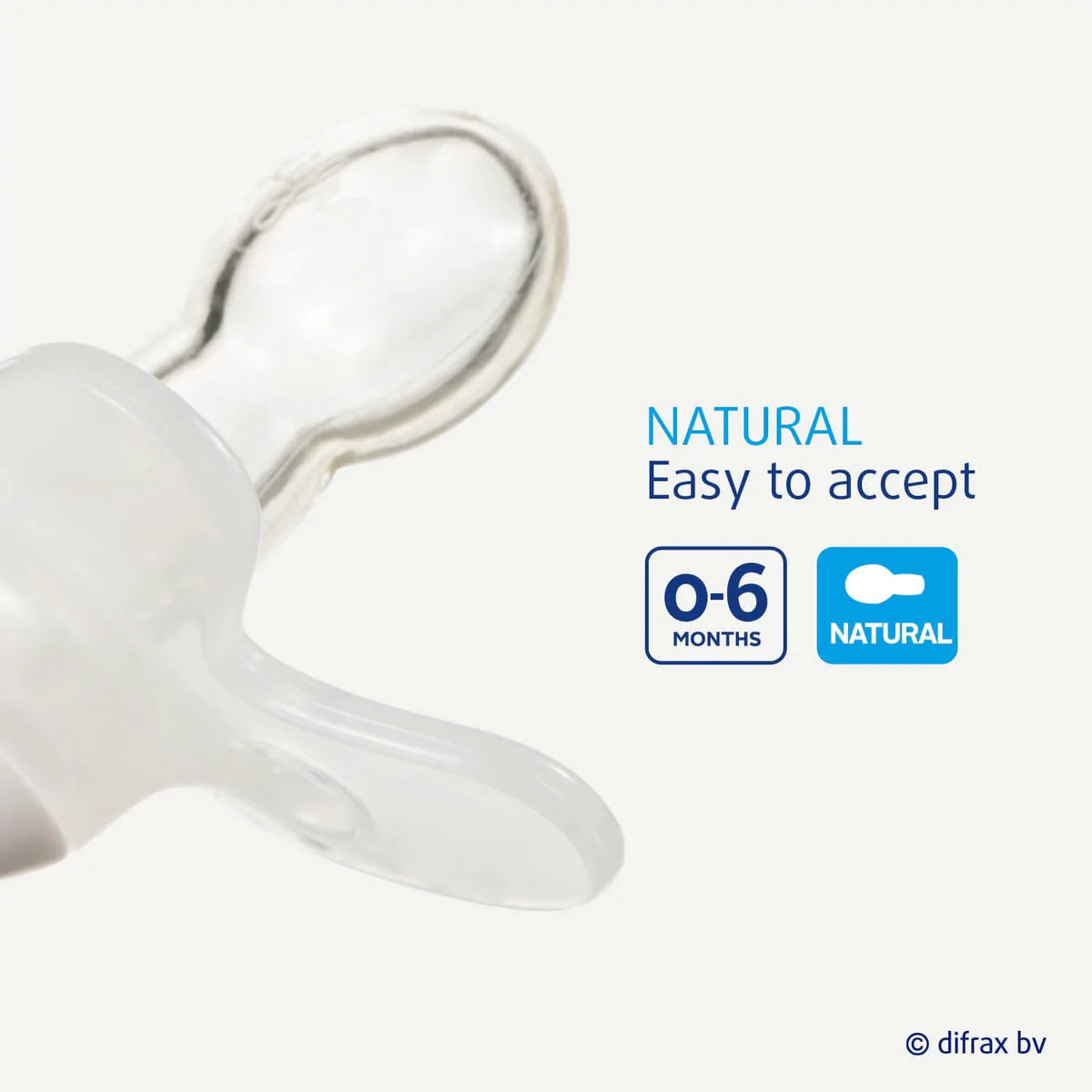 Difrax - Fopspeen Natural 0-6 Maanden - Glow in the Dark