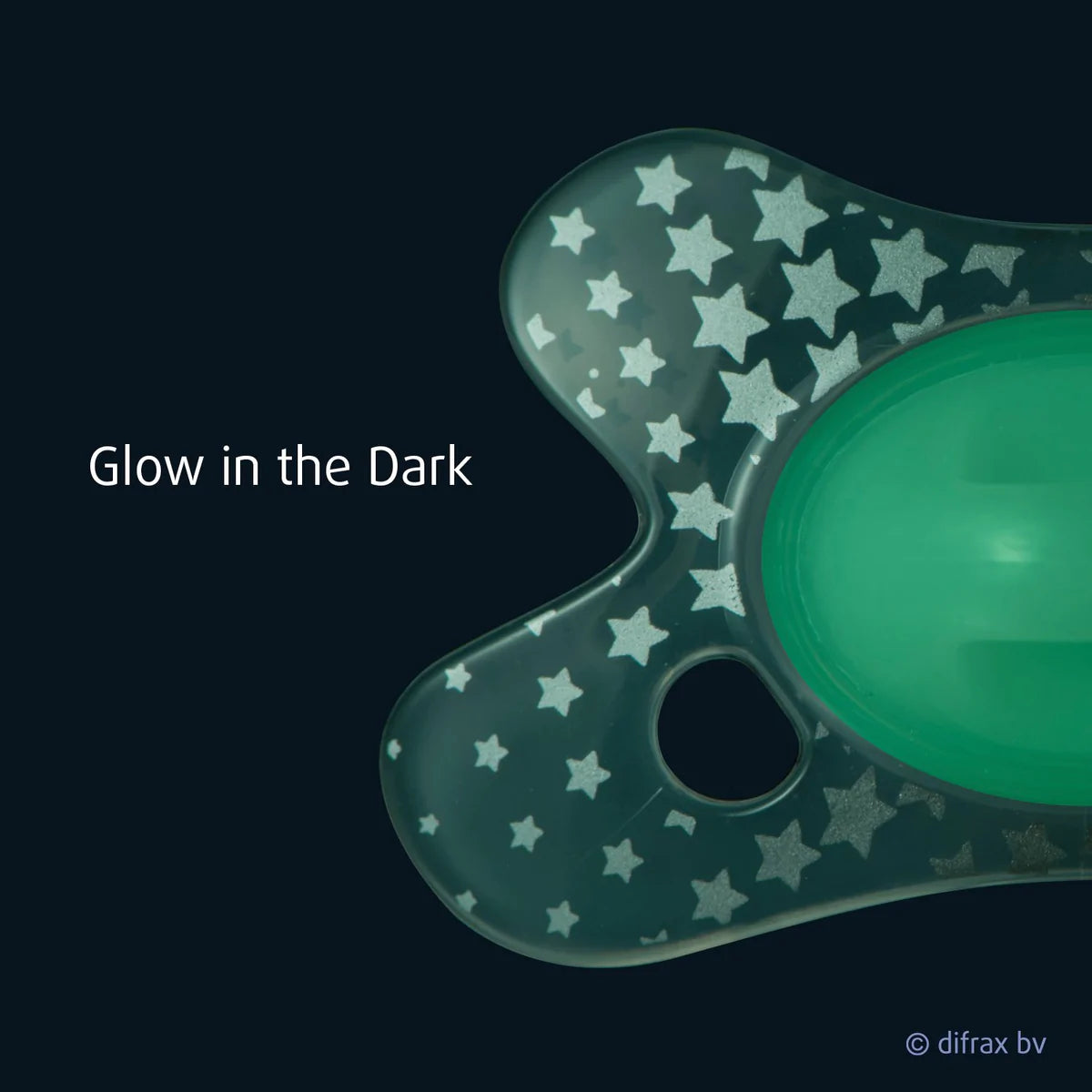 Difrax - Fopspeen Natural 0-6 Maanden - Glow in the Dark