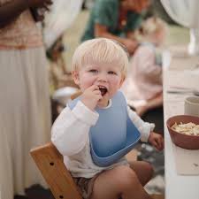 Silicone slabbetje - Powder Blue