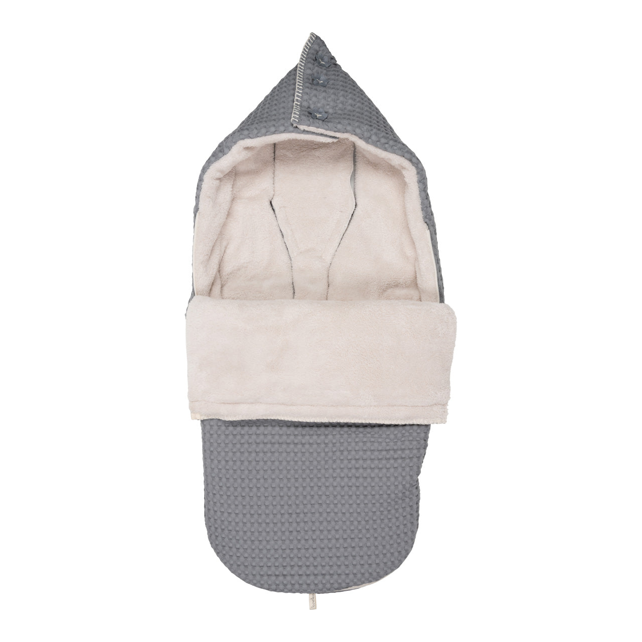Buggy voetenzak wafel/teddy oslo - Steel/pebble