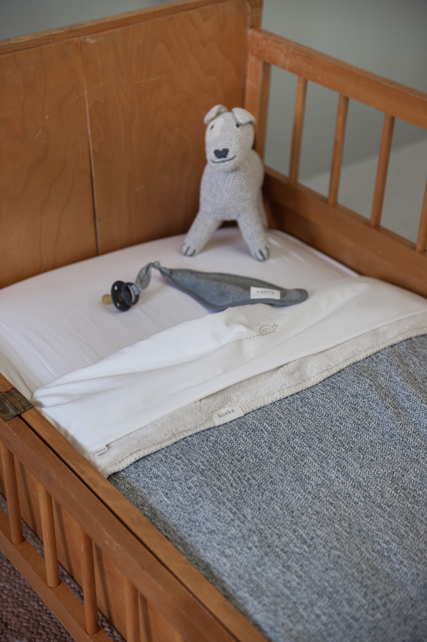 Ledikantendeken Teddy vigo - sparkle grey/ pebble