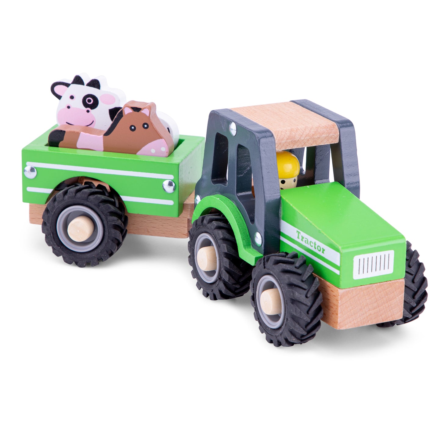 Tractor met aanhanger - Groen