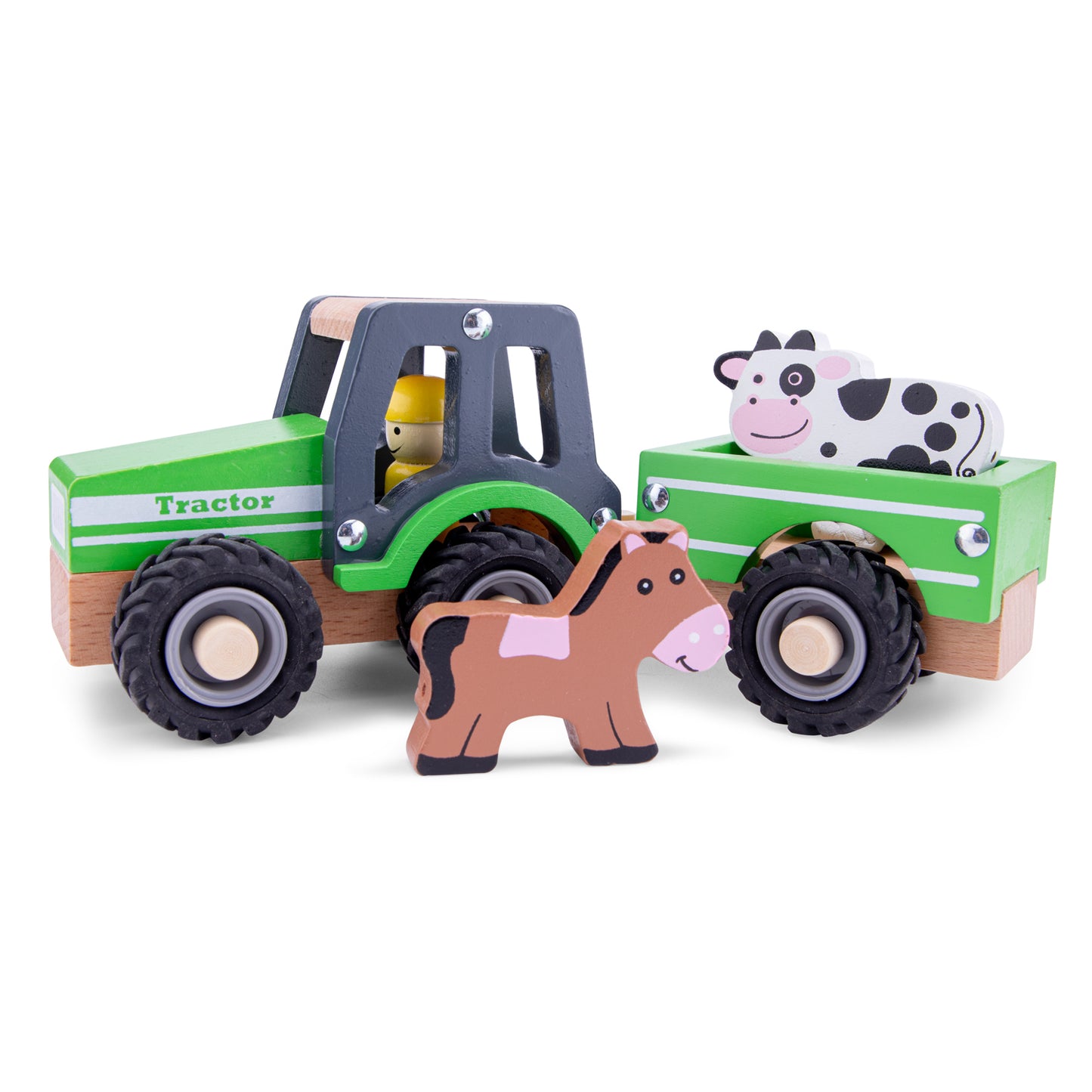 Tractor met aanhanger - Groen