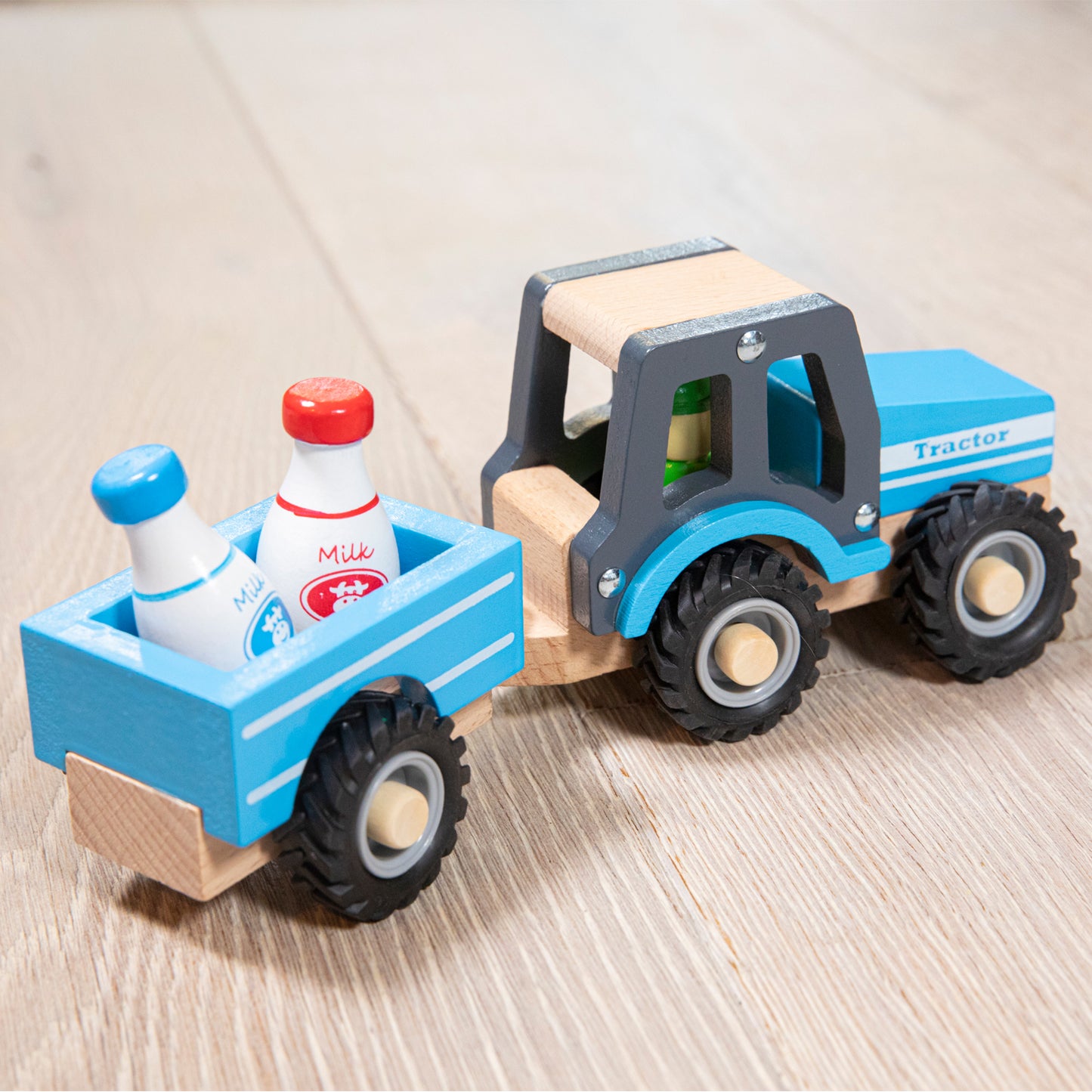 Tractor met aanhanger - Blauw