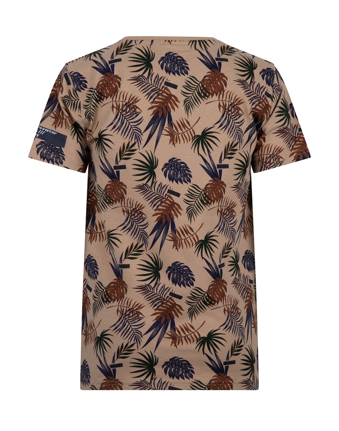 T-shirt met leaves print