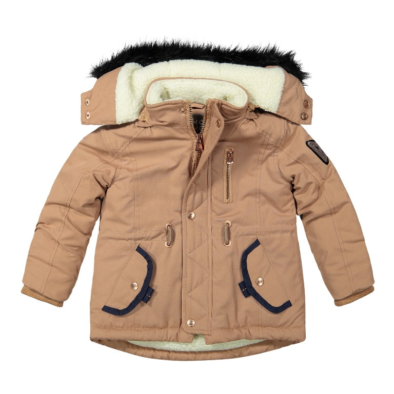 Winterjas met afneembare kap