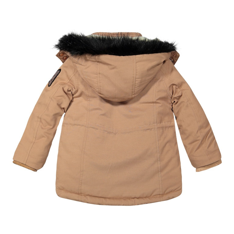 Winterjas met afneembare kap