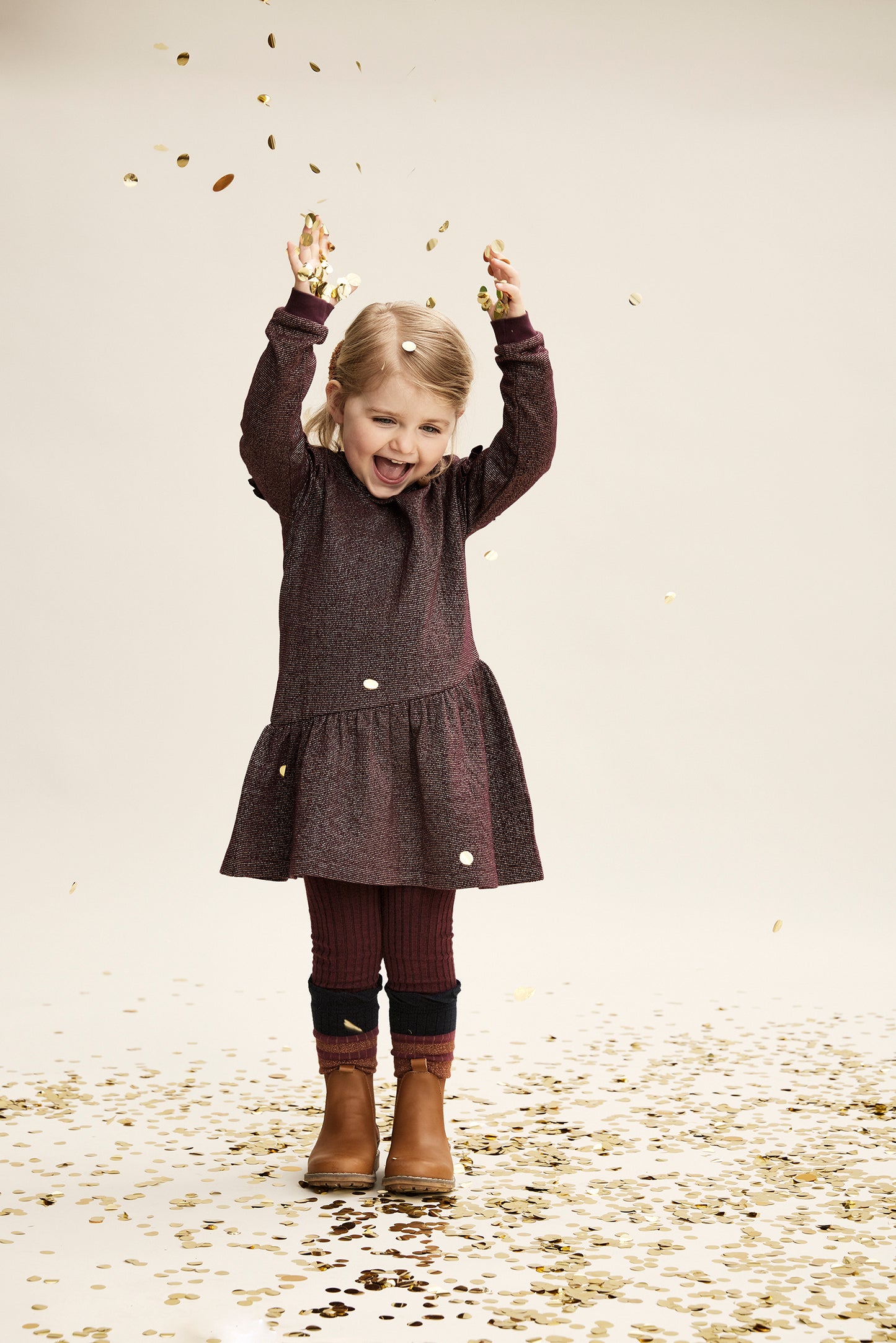 Glitter jurk met leuke details