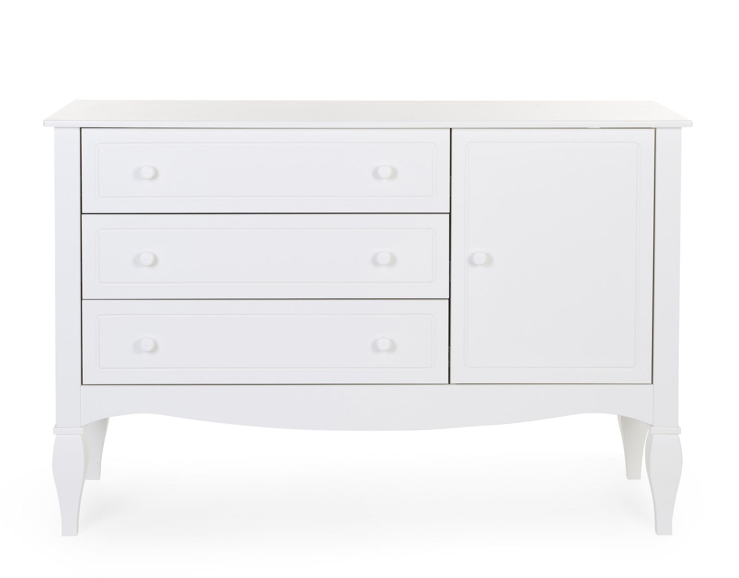 Childhome - Romantic White - Commode - 3 Laden + 1 Deur + Verzorgingsunit