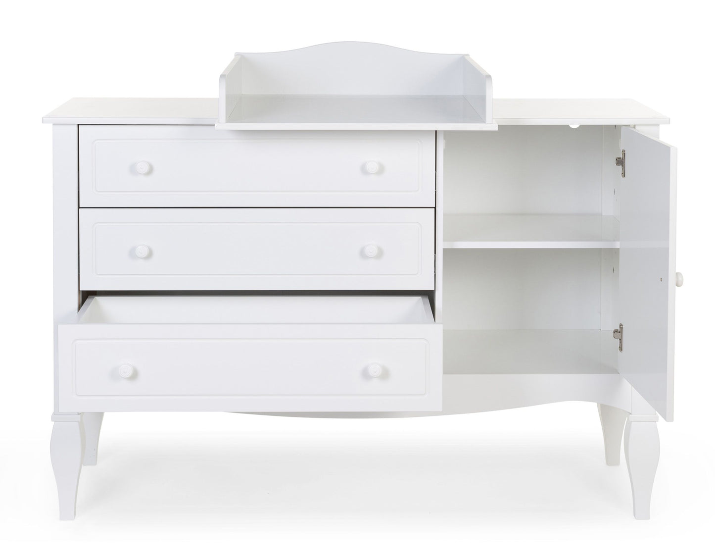 Childhome - Romantic White - Commode - 3 Laden + 1 Deur + Verzorgingsunit