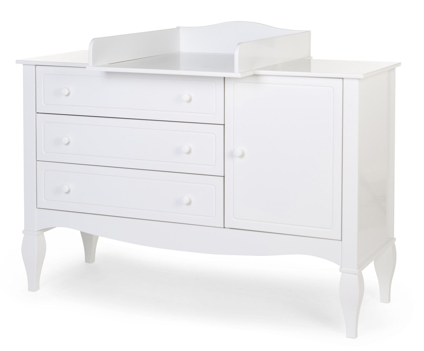 Childhome - Romantic White - Commode - 3 Laden + 1 Deur + Verzorgingsunit