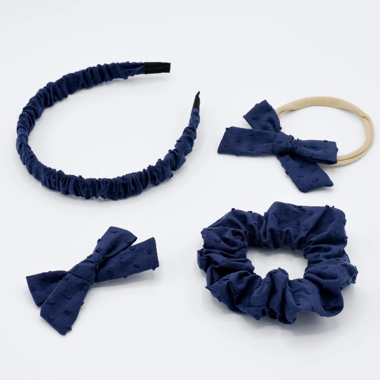 Katoenen Diadeem Emma - Navy