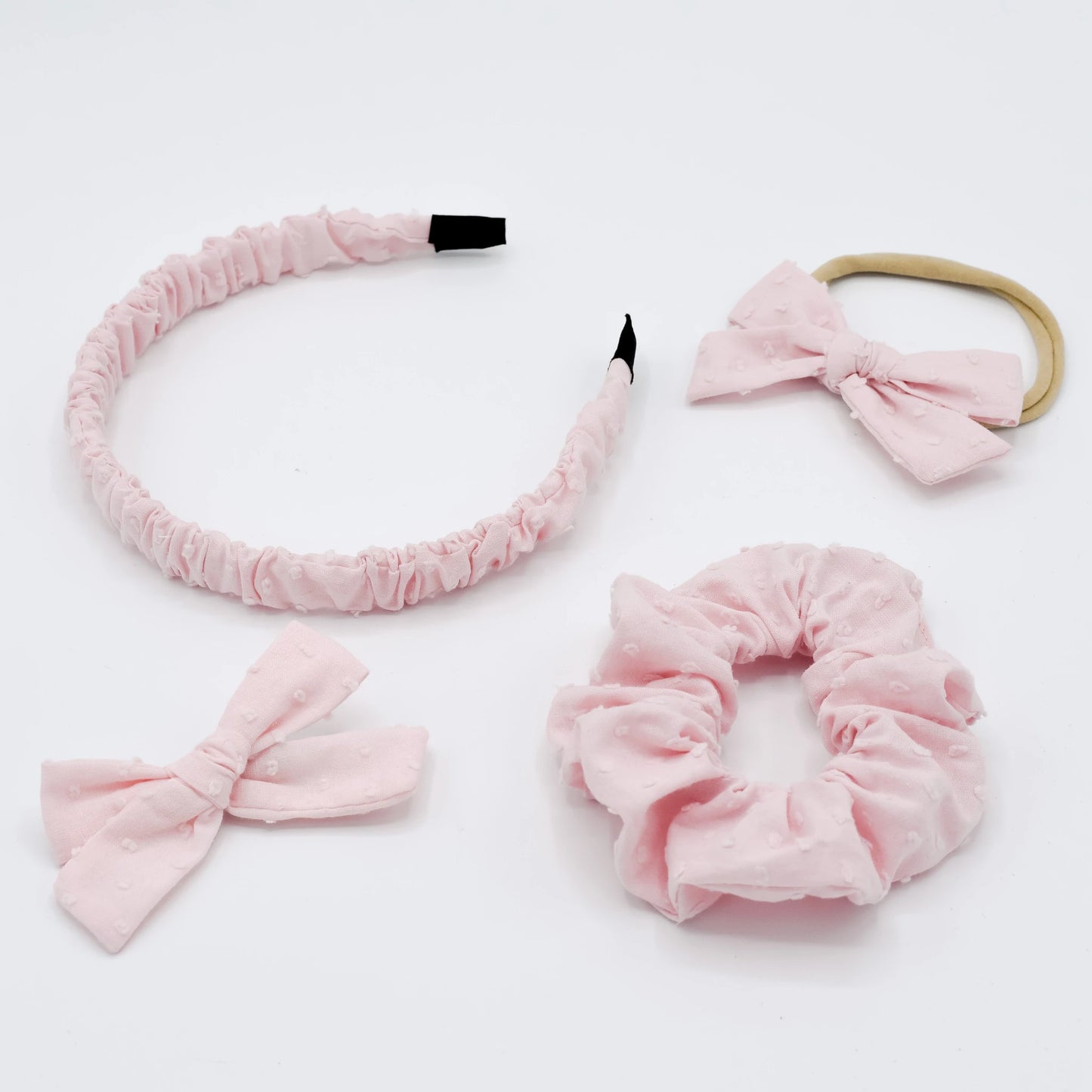 Katoenen Scrunchie Emma - Lichtroze