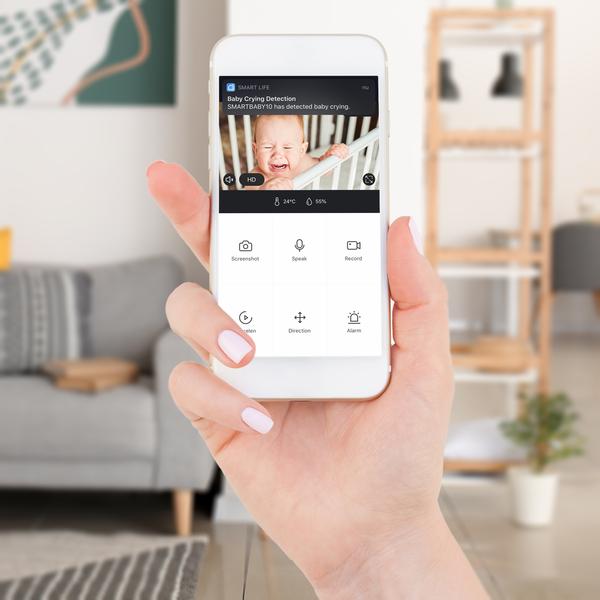Alecto SMARTBABY10BK - Wifi babyfoon met camera - Zwart